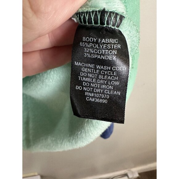 Kerrits Fleece Quarter Zip Size Large ? Mint Navy Pullover Equestrian Horse - Picture 8 of 8